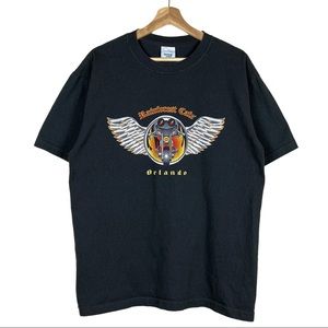 Vintage Mens 90s Rainforest Cafe Motorcycle Shirt!